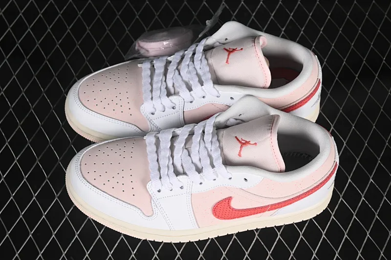 All categories Air Jordan Jordan series basketball shoes Air Jordan 1 Low Air Jordan 1 Low AJ1 Joe 1 white and pink low-top cultural and leisure sports sneakers IB8156-133